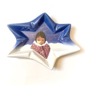 VTG Matthew Adams Alaskan Eskimo Inuit Native American Ceramic Ashtray